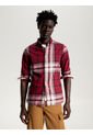 Camisa Oxford Slim De Tartán Hombre Rojo Tommy Hilfiger de Tommy Hilfiger