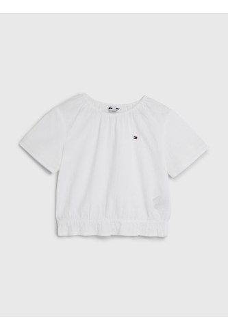 Top Blanco De Manga Corta En Tejido Seersucker Tommy Hilfiger Tommy Hilfiger