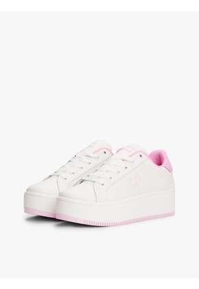 Tenis Blanco Con Plataforma Y Suela Dentada Tommy Hilfiger