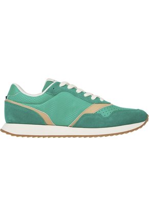 Tenis Verde De Running Con Mezcla De Cuero Tommy Hilfiger