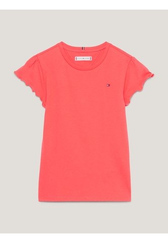 Camiseta Roja Essential De Corte Slim Con Volantes Tommy Hilfiger Tommy Hilfiger