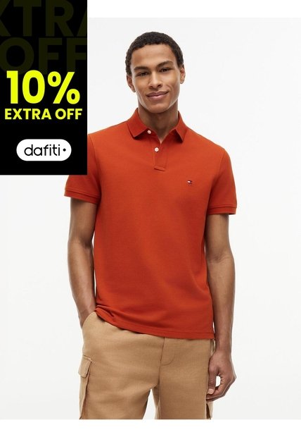 Polo Naranja 1985 De Corte Regular Tommy Hilfiger