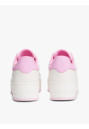 Tenis Blanco Con Plataforma Y Suela Dentada Tommy Hilfiger