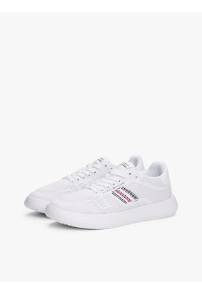 Tenis Blanco De Punto Con Suela Dentada Tommy Hilfiger