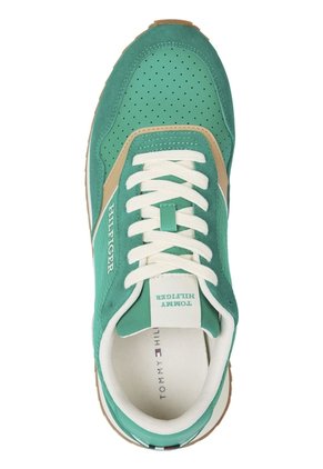 Tenis Verde De Running Con Mezcla De Cuero Tommy Hilfiger