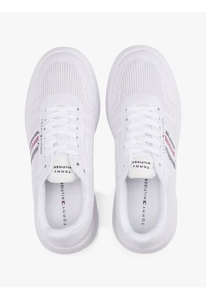 Tenis Blanco De Punto Con Suela Dentada Tommy Hilfiger