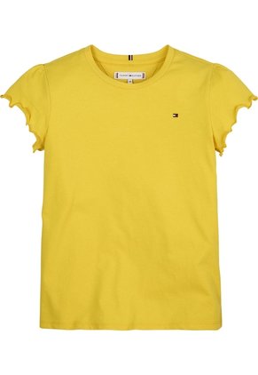 Camiseta Amarilla Essential De Corte Slim Con Volantes Tommy Hilfiger