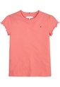 Camiseta Roja Essential De Corte Slim Con Volantes Tommy Hilfiger de Tommy Hilfiger