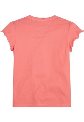 Camiseta Roja Essential De Corte Slim Con Volantes Tommy Hilfiger