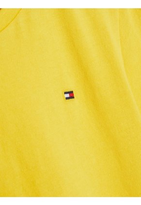 Camiseta Amarilla Essential De Corte Slim Con Volantes Tommy Hilfiger