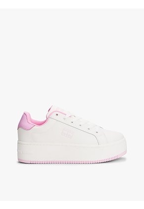 Tenis Blanco Con Plataforma Y Suela Dentada Tommy Hilfiger