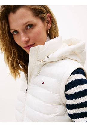 Chaleco Blanco Con Acabado Repelente Al Agua Tommy Hilfiger
