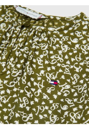 Camisa Verde 1985 Con Estampado De Flores Tommy Hilfiger