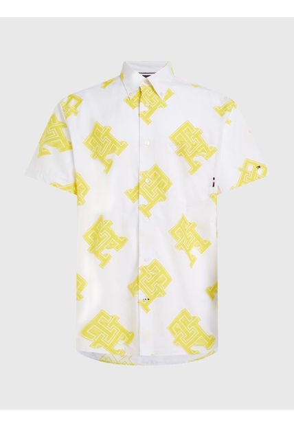 Camisa Para Hombre Amarillo Tommy Hilfiger