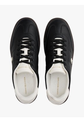Tenis Negro Heritage De Cuero Brillante Tommy Hilfiger