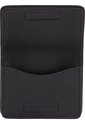Tarjetero Negro De Cuero Con Compartimiento Principal Tommy Hilfiger