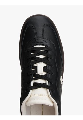 Tenis Negro Heritage De Cuero Brillante Tommy Hilfiger