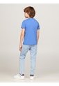 Camiseta Azul De Cuello Redondo Con Logo Tommy Hilfiger de Tommy Hilfiger