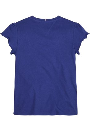 Camiseta Azul Essential De Corte Slim Con Volantes Tommy Hilfiger