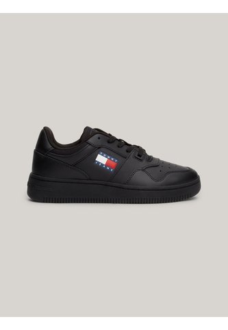 Tenis Negro Essential De Cuero Retro Tommy Hilfiger Tommy Hilfiger