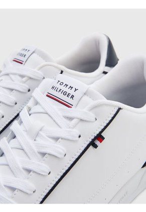 Tenis Con Cordones Y Suela Cupsole Hombre Blanco Tommy Hilfiger