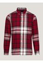 Camisa Oxford Slim De Tartán Hombre Rojo Tommy Hilfiger de Tommy Hilfiger