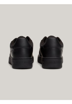 Tenis Negro Essential De Cuero Retro Tommy Hilfiger
