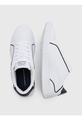 Tenis Con Cordones Y Suela Cupsole Hombre Blanco Tommy Hilfiger