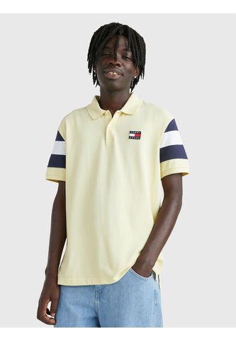 Polo De Mangas Con Rayas Y Corte Amplio Hombre Amarillo Tommy Jeans Tommy Hilfiger