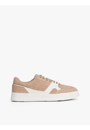 Tenis Beige Con Mezcla De Texturas Tommy Hilfiger
