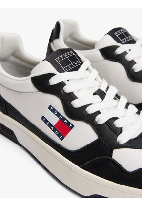 Tenis Blanco De Cuero Color Block Tommy Hilfiger