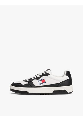 Tenis Blanco De Cuero Color Block Tommy Hilfiger