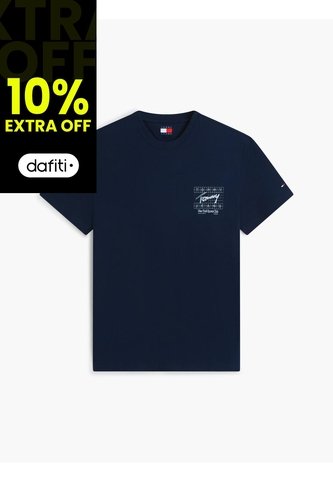 Camiseta Multicolor De Corte Regular Con Logo Script Bordado Tommy Jeans Tommy Hilfiger
