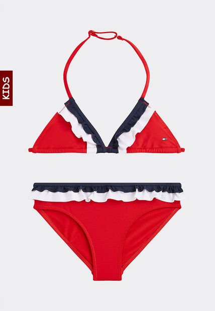 Conjunto De Bikini Con Volantes Y Copas En Triángulo Tommy Hilfiger Kids -  Compra Ahora | Dafiti Colombia