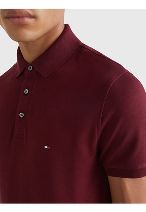 Polo 1985 Collection De Piqué Y Corte Slim Rojo Tommy Hilfiger