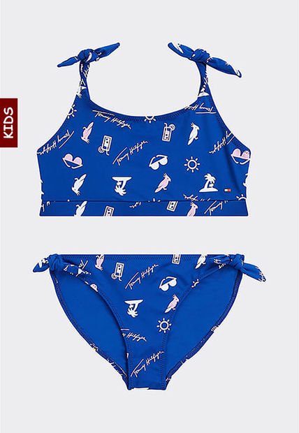 Conjunto Niña De Bikini Con Estampado Veraniego Tommy Hilfiger Kids