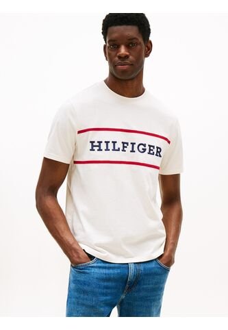 Camiseta Blanca Americana Colorblock Con Logo Tommy Hilfiger Tommy Hilfiger