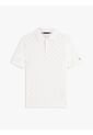 Polo Blanco De Punto Pointelle Y Corte Regular Tommy Hilfiger de Tommy Hilfiger