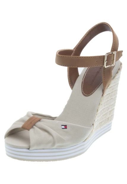 Sandalia Tacón Corrido Tommy Hilfiger Beige-Café - Compra Ahora | Dafiti  Colombia