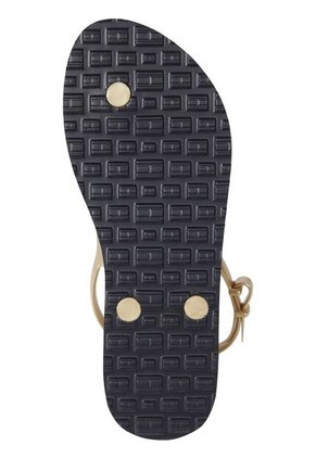 Sandalias Dorado Signature Con Logo Tommy Hilfiger