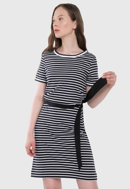 Vestido Azul Navy-Blanco Tommy Hilfiger