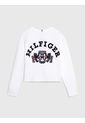 Camiseta Blanca De Niña Amplia Con Escudo Tommy Hilfiger de Tommy Hilfiger