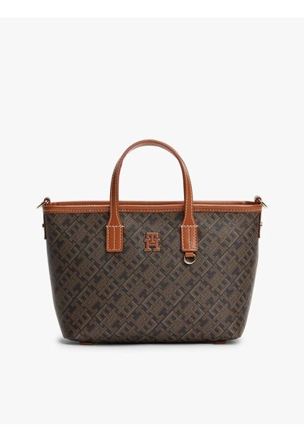 Bolso Negro Tote Con Correa Cruzada TH Monoplay Tommy Hilfiger