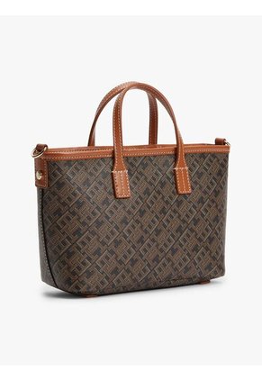 Bolso Negro Tote Con Correa Cruzada TH Monoplay Tommy Hilfiger