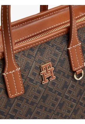 Bolso Negro Tote Con Correa Cruzada TH Monoplay Tommy Hilfiger