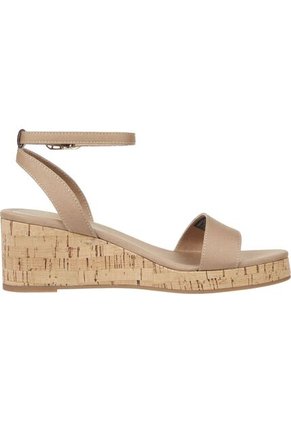 Sandalias Beige De Cuña Media Tommy Hilfiger