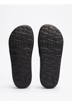 Sandalias Negro Con Plataforma Gruesa Y Logo Tommy Hilfiger