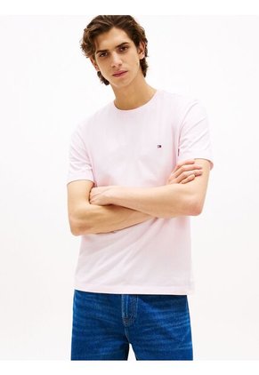Camiseta Rosa De Cuello Redondo Tommy Hilfiger