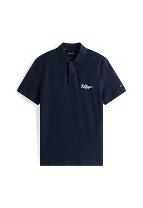 Polo Azul De Corte Regular Con Logo Gráfico Tommy Hilfiger
