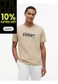 Camiseta Khaki De Punto Con Logo Gráfico Tommy Hilfiger de Tommy Hilfiger